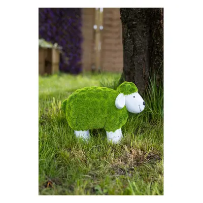 Decorative Sheep Grass & Stone Effect Resin Garden Ornament Outdoor