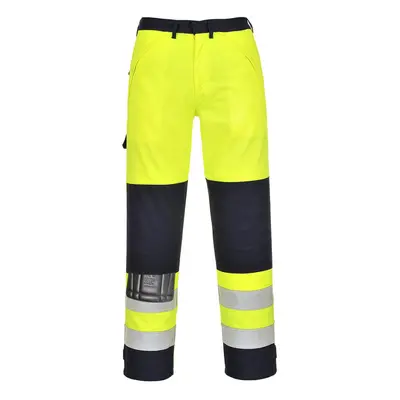 (L R, Yellow/Navy) Portwest Mens Hi-Vis Multi-Norm Trousers