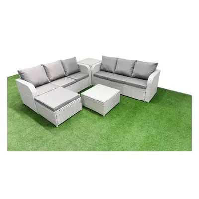 Fimous Outdoor Garden Furniture Sets Seater Wicker Rattan Furniture Sofa Sets with high Back Lou