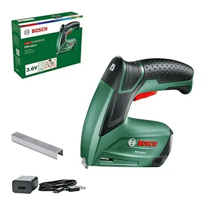 Bosch Home and Garden Cordless Staple Gun PTK 3,6 LI integrated rechargeable battery, 3.6V, impa