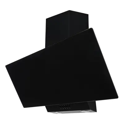 SIA EAG91BL Black 90cm Angled Glass Chimney Cooker Hood Kitchen Extractor Fan