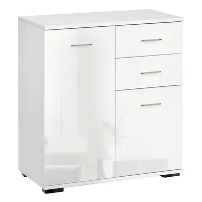 HOMCOM Cabinet Sideboard Cupboard Buffet Solo High Gloss Front Face Door Drawer