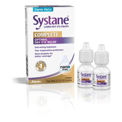 Systane Complete Lubricant Eye Drops, 2x10mL TWIN