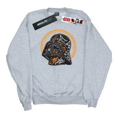 (L, Sports Grey) Star Wars Mens Darth Vader Dia De Los Muertos Sweatshirt