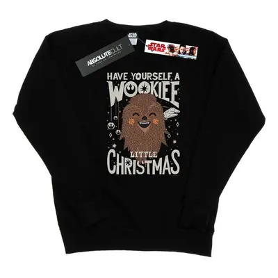 (M, Black) Star Wars Womens/Ladies Wookiee Little Christmas Sweatshirt