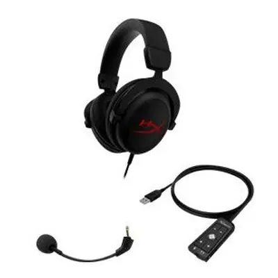 HyperX Cloud Core - Headset - full size - wired - USB, 3.5 mm jack - black - for HP 15, 17, Elit