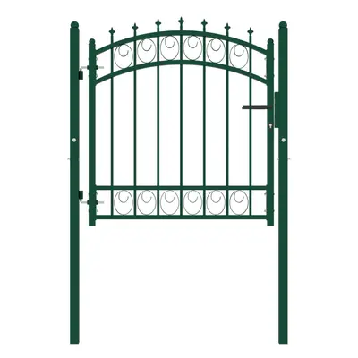 (green, x cm) vidaXL Fence Gate with Spikes Steel Garden Barrier Green/Black Multi Sizes