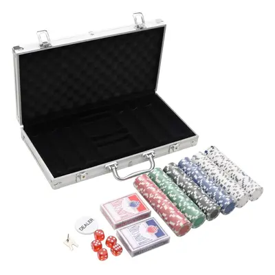 (chip (11.5 g)) vidaXL Poker Chip Set Poker Set Decks Dealer Button Case Game Blackjack Set