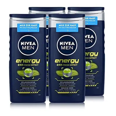 Nivea Men Energy Shower Gel Shower Gel, 4Â x 250Â ml