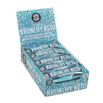 Krunchy Keto Bar (15x35g) - High Fibre Low Carb All Natural No Sugar Added - Coconut