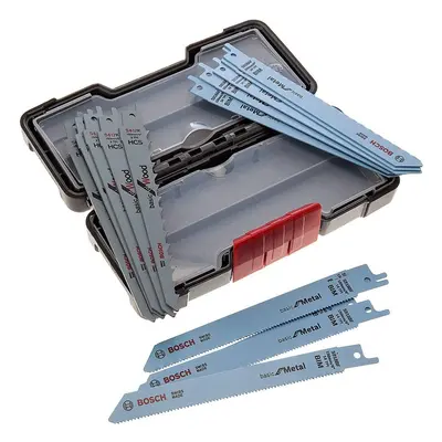 Bosch Professional 15-Piece Recip Saw Blade Wood and Metal Set (for Wood and Metal, Toughbox, Ac