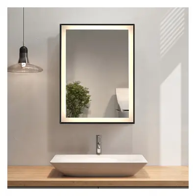 Single Door Anti-fog Dimmable LED Bathroom Mirror Cabinet