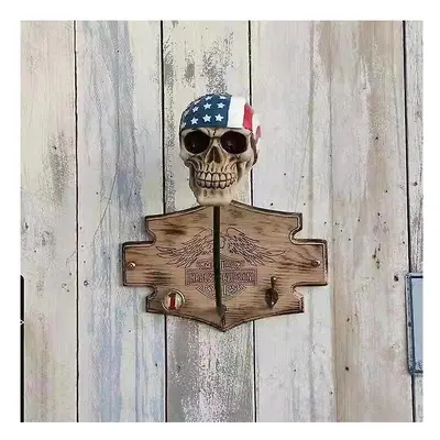 (Turban Skull) Motorcycle Skull Helmet Holder Skull Shape Helmet Holder Wall Decoration