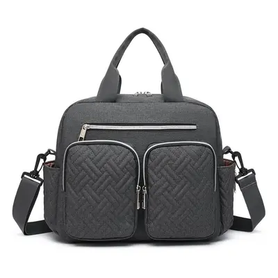 (Dark Grey) Durable And Functional Changing Tote bag