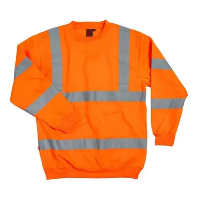 (3XL, Fluorescent Orange) Warrior Mens High-Vis Sweatshirt