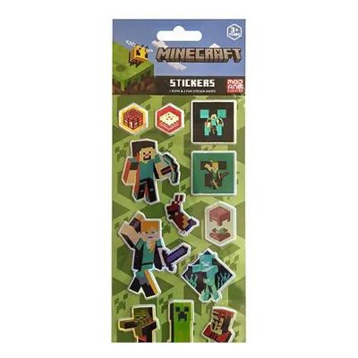 Minecraft Puffy & Paper Stickers 3pcs