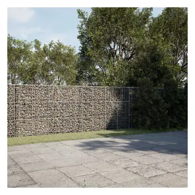 vidaXL Gabion Basket with Cover 1200x100x150 cm Galvanised Iron