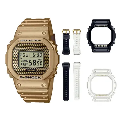 CASIO G-SHOCK Mod. THE ORIGIN - GOLD CHAIN Limited Edt. Special Pack + Extra straps + Extra Beze