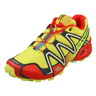 (11) Salomon Speedcross Unisex Running Trainers in Yellow Red