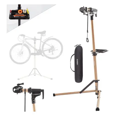 AREBOS Aluminium Bike Repair Stand | Adjustable | Folding | capacity 30kg | 360Â° | Champagne