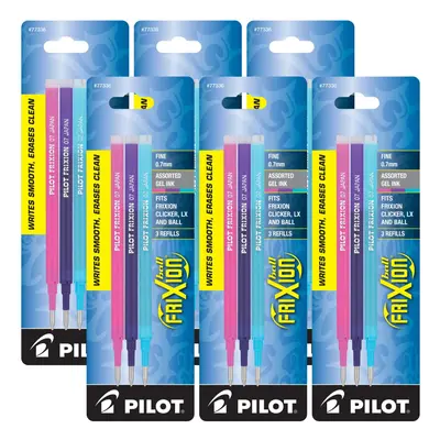 Pilot Refills for Frixion Erasable Gel Ink Pens Fashion Assorted X 3-Pack (77336)