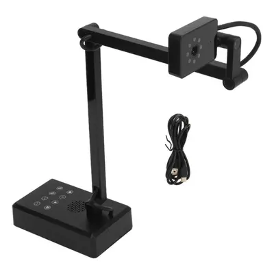 (black) 4k Usb Document Camera 16mp Webcam Visualiser Image Invert Foldable For Live Demo Web Co