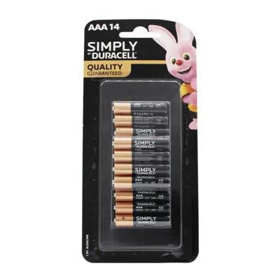 Duracell AAA Simply Batteries 1.5 Volts Alkaline Battery- Pack of