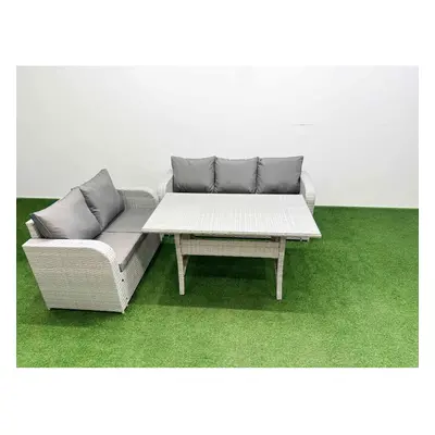 Fimous Seater PE Rattan Wicker Garden Furniture Patio Conservatory Sofa Set with Seater Sofa Lov