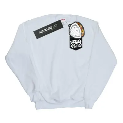 (XL, White) Scooby Doo Mens Faux Pocket Sweatshirt