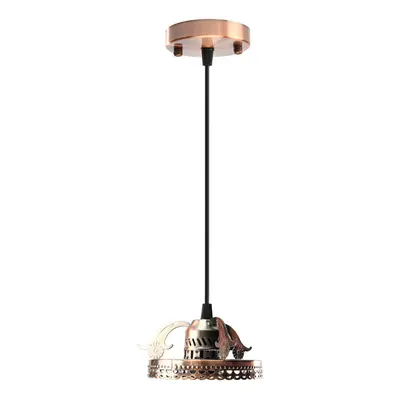 (Antique Red) Antique Industrial Vintage Ceiling Pendant Light Lamp Bulb Chandelier Fixture For 