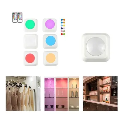 (6pcs lights with 2pcs remote controllers) 3pcs / 6pcs Colorful Remote Control Pat Night Light f