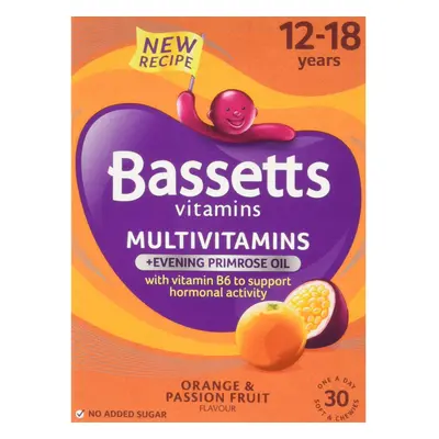 Bassetts Oil Orange and Passion Fruit Flavour Evening Primrose Soft and Chewy Multivitamins - Pa