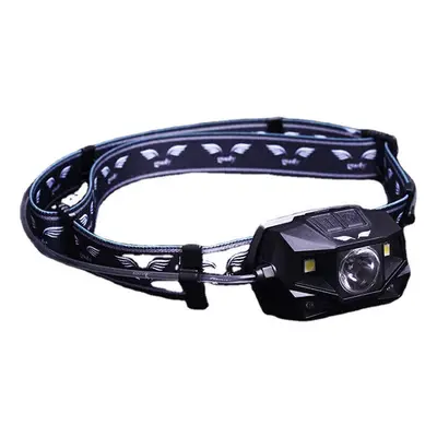 (Black) Lumens Outdoor Cycling LED Headlamp Degree Light Beam IPX4 Warning Light