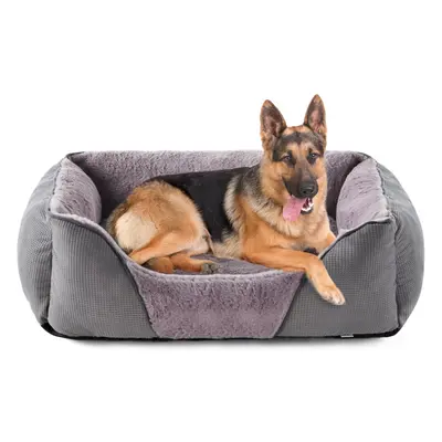 (XXL(107-76-25CM/UP to 40KG), Grey-01) Dog Bed Washable, Waterproof/Dust-Free/Odor-Free Fluff, K