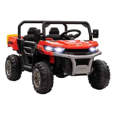 HOMCOM 12V Seater Kids Electric Ride-On Car w/ Electric Bucket - Red