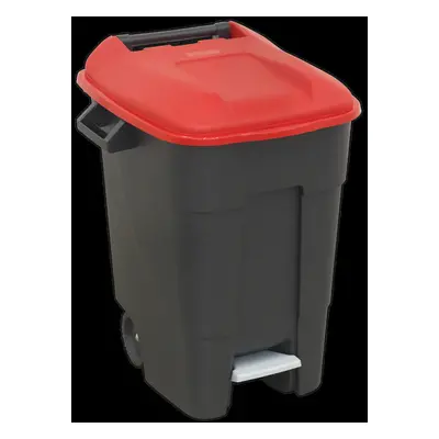 Refuse/Wheelie Bin with Foot Pedal 100L - Red