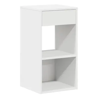 (white, pcs) vidaXL Bedside Cabinet with Drawer Old Wood 35x34x66.5 cm bedside table