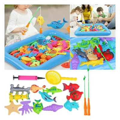 18Pcs Fishing Toys Toddler Children Fishing Game Educational Toys Fish for Child Kid Gift