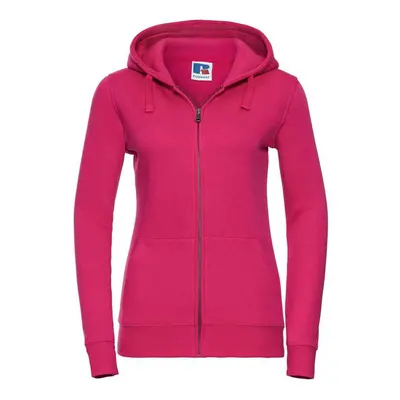 (S, Fuchsia) Russell Womens/Ladies Authentic Full Zip Hoodie