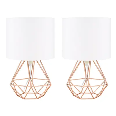 Angus Pair of Copper Table Lamp