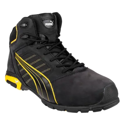 (Black, (Adults')) Puma Safety Amsterdam Mid Leather Black Safety Boots