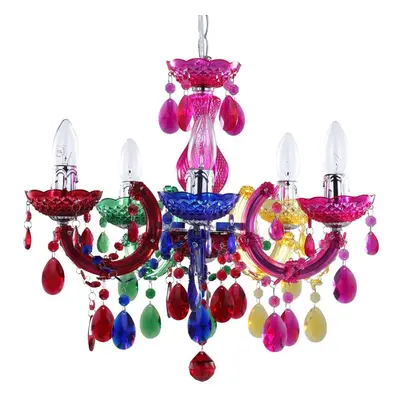 Litecraft Marie Therese Arm Chandelier Ceiling Light - Multi Colour