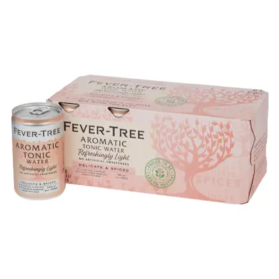 FEVER-TREE R. Light Aromatic Tonic Water - Cans (8x150ml) (Pack of 3)