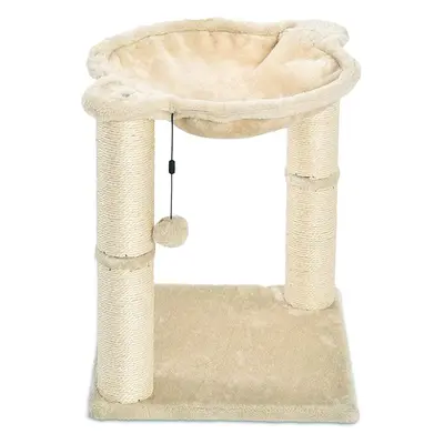 (Beige, Cat Hammock) Cat Condo Tree Tower With Hammock Bed And Scratching Post - x x Inches, Gre