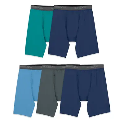 Fruit of the Loom Men's Micro-Stretch Long Leg Boxer Briefs assorted X-Large - Pack of