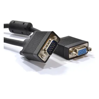 kenable SVGA Video Cable HD15 Pin Extension Lead Male to Female 20m BLACK