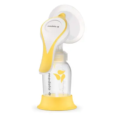 Medela Harmony Manual Breast Pump Compact Swiss design featuring PersonalFit Flex shields and Me