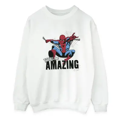 (S, White) Marvel Mens Spider-Man Amazing Sweatshirt