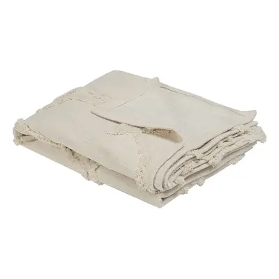 Cotton Blanket x cm Beige ACACIA