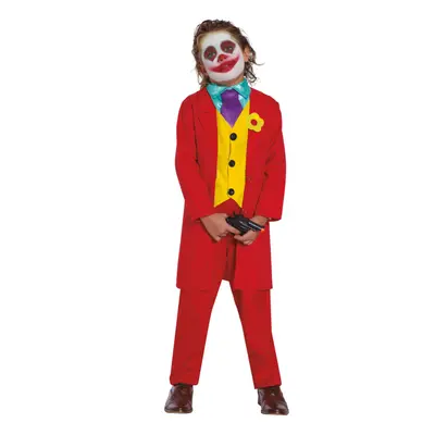 (5 to years (110-115 cm)) Crazy red clown costume for children